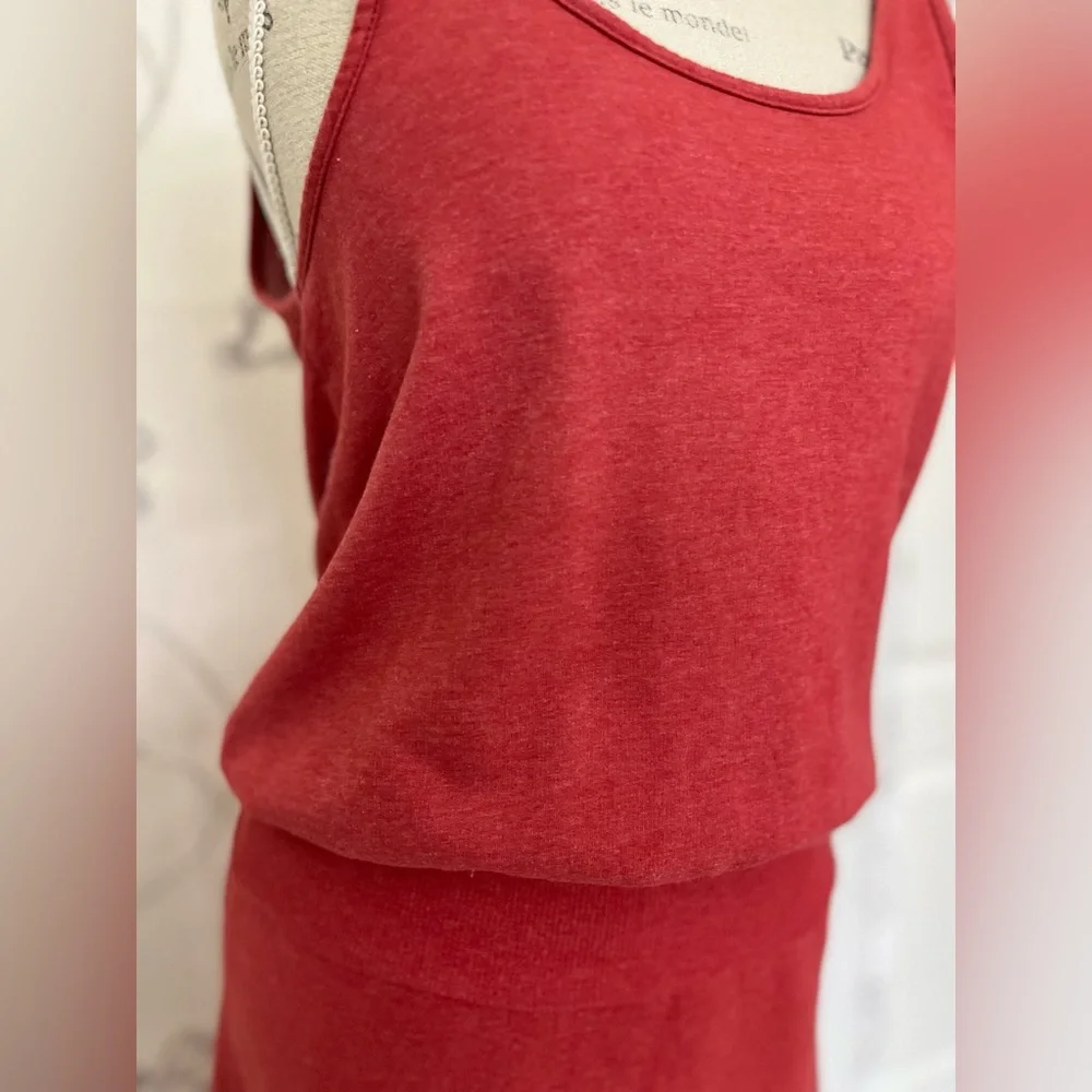 Harvest orange soft sleeveless floor length dress - Picture 2 of 6